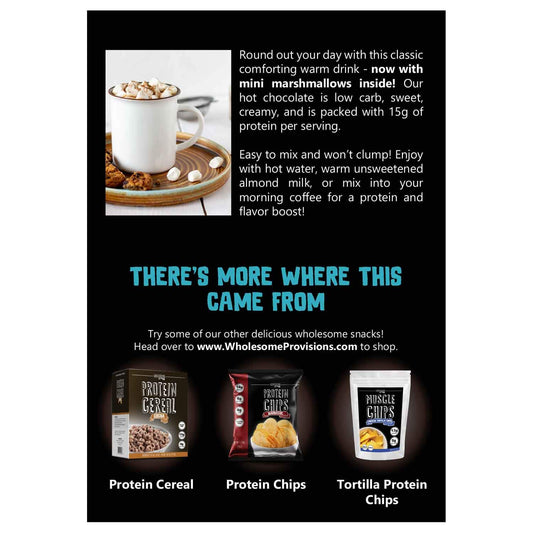 Protein Hot Chocolate, Keto Hot Chocolate Mix, Low Carb Hot Cocoa, 15G Protein, 2G Net Carbs, Low In Sugar, Instant Hot Coco, 7 Individual Macro-Controlled Packages (Marshmallow, 1 Pack)