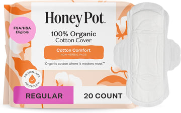 The Honey Pot Company - 120Ct - Non-Herbal Everyday Panty Liners For Women - Organic Cotton Cover & Ultra-Absorbent Pulp Core - Sanitary Pads - Feminine Care - Fsa & Hsa Eligible