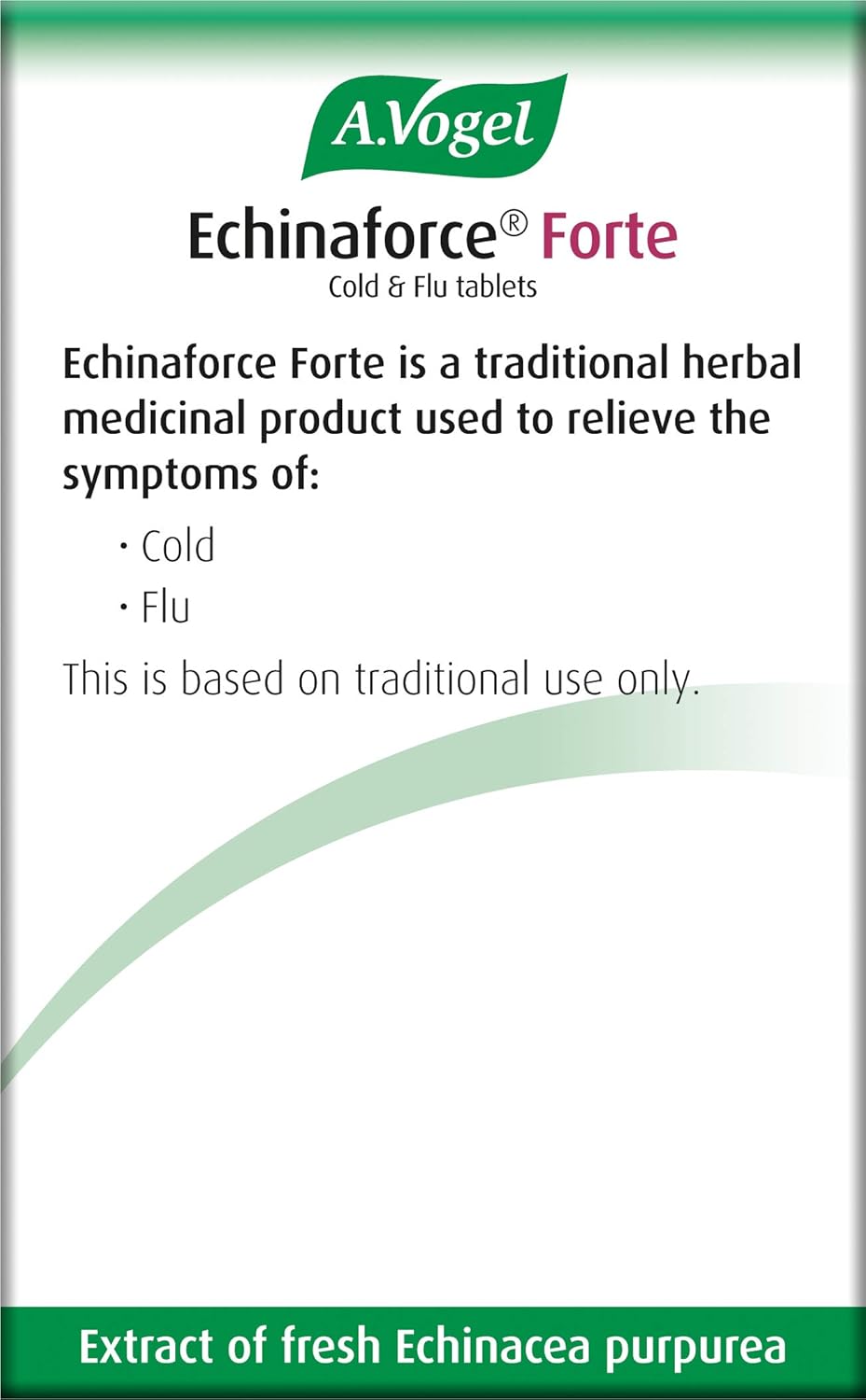 A.Vogel Echinaforce Forte Cold & Flu Tablets | High Strength 1200mg | Our Highest Strength Echinacea Tablet | Relieve Symptoms of Cold & Flu | 40 Tablets : Amazon.co.uk: Health & Personal Care