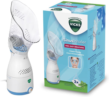 Vicks Sinus Inhaler - Suitable During Coughs, Colds Or Blocked Noses - Adjustable Steam Control - Automatic Shut Off - Essential Oil Pads Included - Vh200