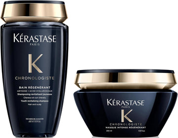 Kérastase Chronologiste, 2-Step Anti-Ageing Routine, Contains Youth Revitalising Shampoo & Intense Mask, Duo Set