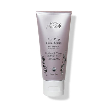 100% Pure Acai Pulp Facial Scrub, Exfoliating, Organic Face Wash (2 Fl Oz)