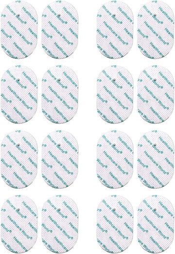 Tens Electrode Pads Oval Shaped Self-Adhesive Electrodes (16 Pcs) 2.2Mm Stud Connection Compatible With Omron Tens Devices