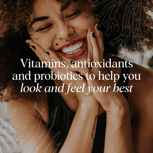 Ora Organic Hair, Skin, And Nails Support- Beyoutiful - Beauty Supplement With B Vitamins And Algae Extracts For Healthy Hair And Skin - 60 Vegan Capsules