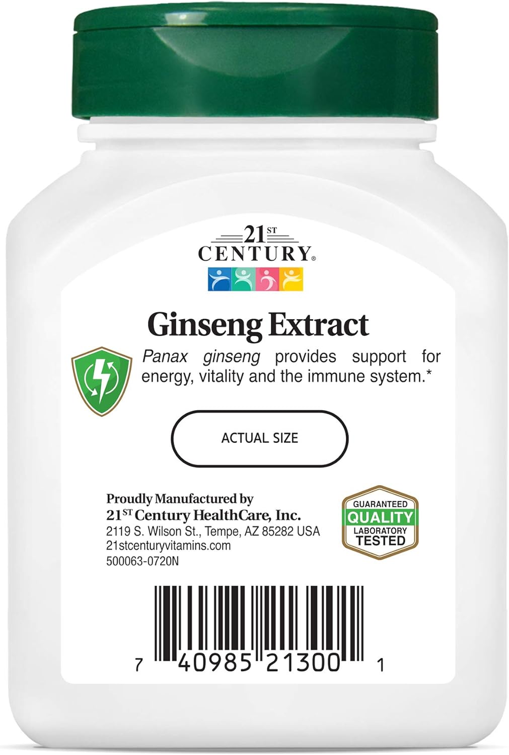 21st Century Ginseng Extract Veg Capsules, 60Count : Everything Else