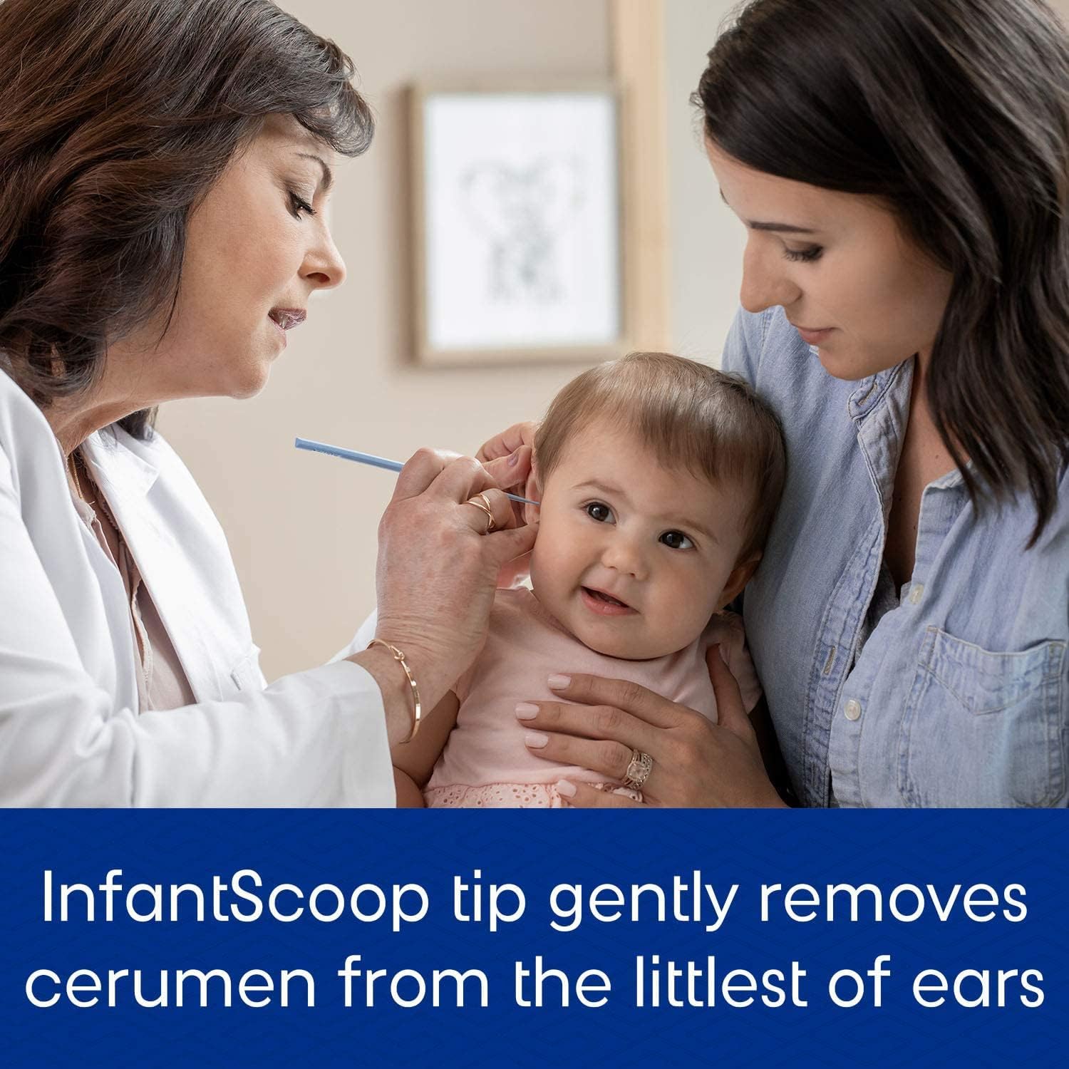 Bionix - Blue Infantscoop, Ear Curette Tool, Plastic, Earwax Removal Tool, Helps Remove Wax Buildup, Convenient & Easy-To-Use, Ideal For Healthcare Providers, Single-Use (50 Count) : Health & Household