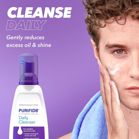 Purifide By Acnecide Daily Cleanser Acne Face Wash For Spot Prone Skin & Blemish Control, For Women And Men, 235Ml