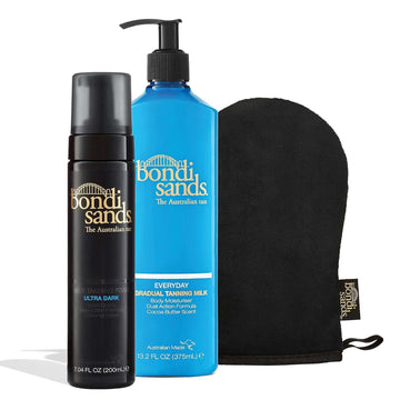 Bondi Sands Tan + Maintain Kit | Includes Ultra Dark Self Tanning Foam, Mitt, and Everyday Gradual Tanning Milk for a Long-Lasting Tan ($51 Value)