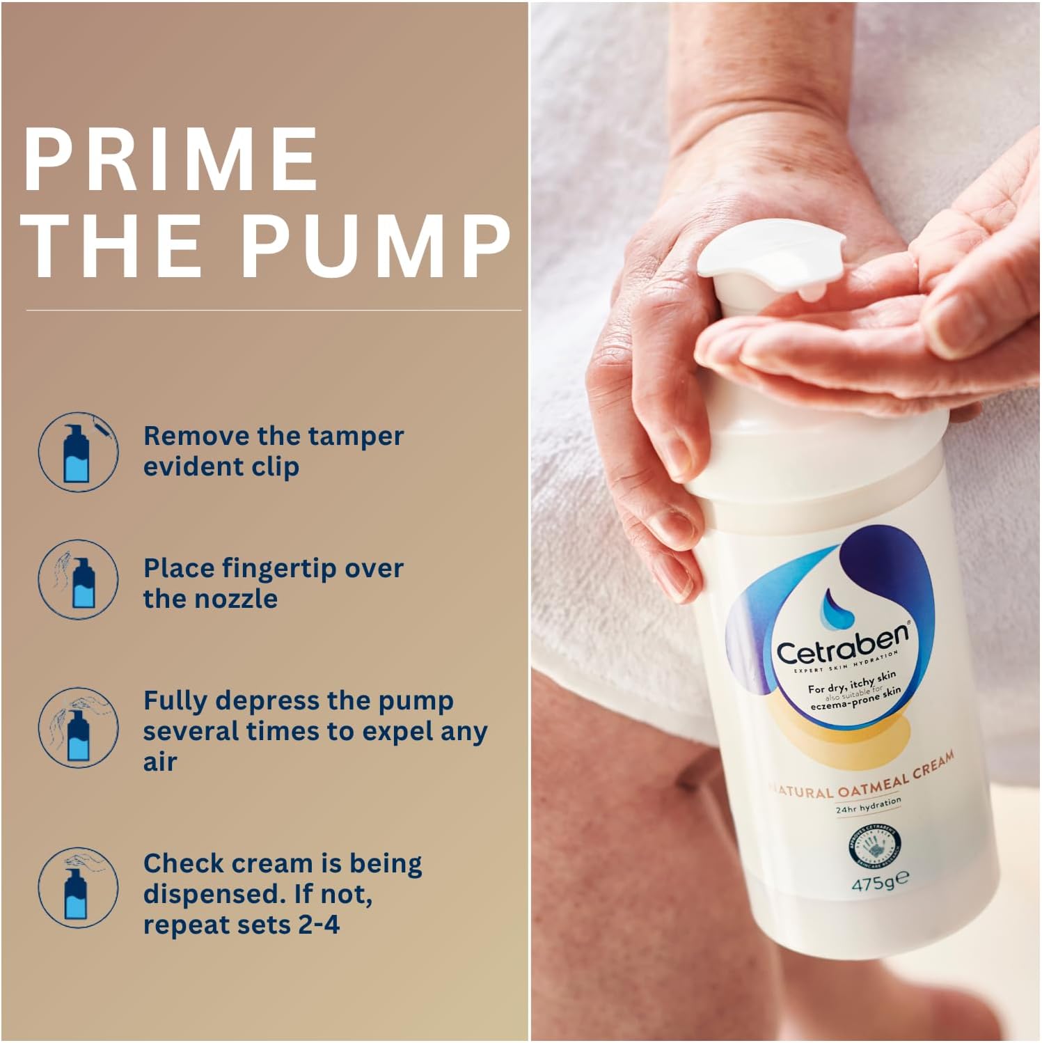 Cetraben Natural Oatmeal Cream, For Dry, Sensitive & Eczema-Prone Skin, Provides 24 Hour Hydration, Soothing, Lightweight and Quick Drying, For Daily use on the Body and Face, 1 x 475g : Amazon.co.uk: Beauty