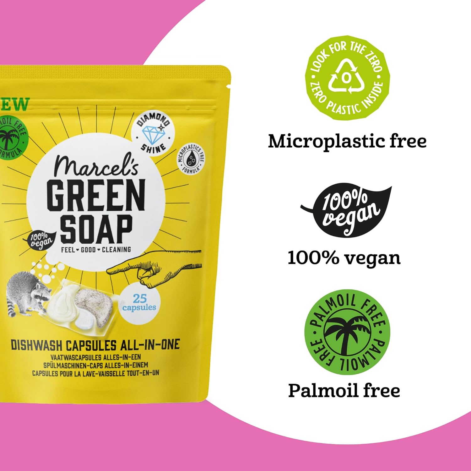 Marcel's Green Soap Dishwash Tablets - Grapefruit & Lime - 97% biodegradable - Natural ingredients - 25 tablets : Amazon.co.uk: Grocery