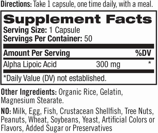 Natrol Alpha Lipoic Acid 300Mg Capsules, 50 Count (Pack Of 3)