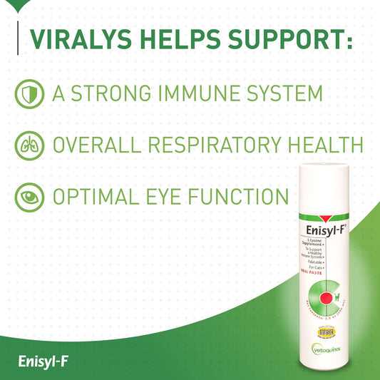 Vetoquinol Enisyl-F Oral Paste: L-Lysine Supplement For Cats - Tuna Flavor, 3.4Oz (100Ml) Pump