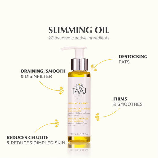 | Ayurvedic Slimming Oil – Firming & Anti-Cellulite Treatment | Smooths, Firms & Nourishes Skin | Helps Reduce The Look Of Cellulite |Ayurvedic-Inspired Skincare | 97% Natural & Vegan | 3.4 Fl Oz