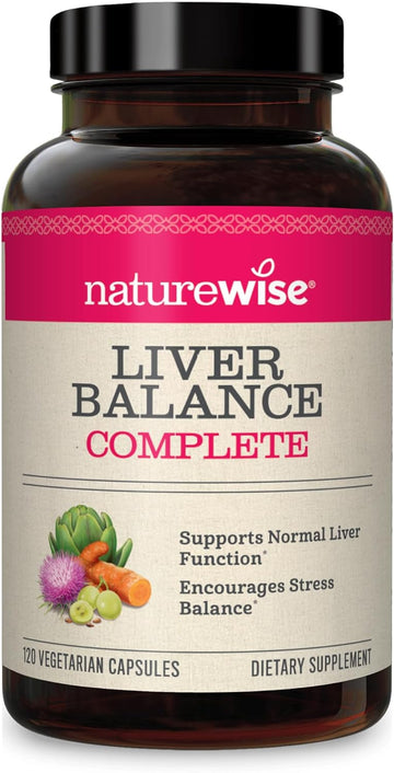 Naturewise Liver Detox Cleanse Supplement (60 Servings) Triple Repair Formula With Milk Thistle, Turmeric, Reishi & Kudzu To Encourage Toxin Removal & Support Normal Function (120 Veg Capsules)