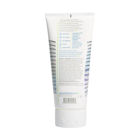 Seaweed Bath Co. Hydrate Body Cream, Eucalyptus Peppermint Scent, 6 Ounce, Nourishing Hand & Body Lotion Moisturizer For Dry Skin, With Sustainably Harvested Seaweed, Kukui Oil, Hyaluronic Acid