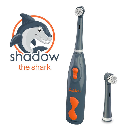 BrusheezĀ® Electronic Toothbrush Replacement Brush Heads 2 Pack (Shadow The Shark)