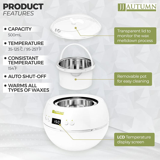 Professional Wax Warmer For Hair Removal | Hot Wax Heater And Melter For Hard And Soft Waxing - Body And Facial