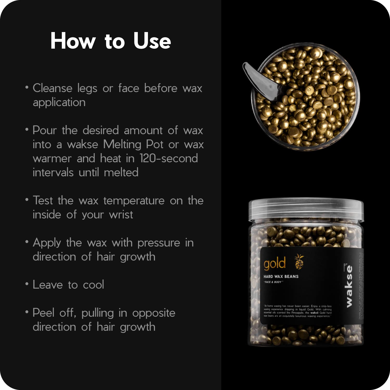 Wakse Mini Gold Hard Wax Beans (4.8 Oz) : Beauty & Personal Care