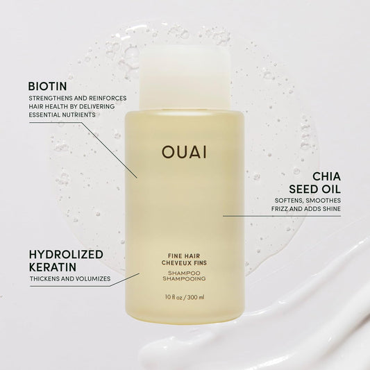 Ouai Medium Shampoo Travel Size - Hydrating Shampoo + Coconut Oil, Babassu, Kumquat Extract + Keratin - Strengthens, Nourishes, Adds Shine - Paraben, Phthalate, Sulfate Free Hair Care Products - 89Ml