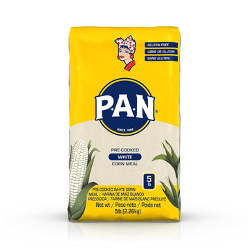 P.A.N. White Corn Meal β Pre-Cooked Gluten Free And Kosher Flour For Arepas (5 Lb/Pack Of 1)