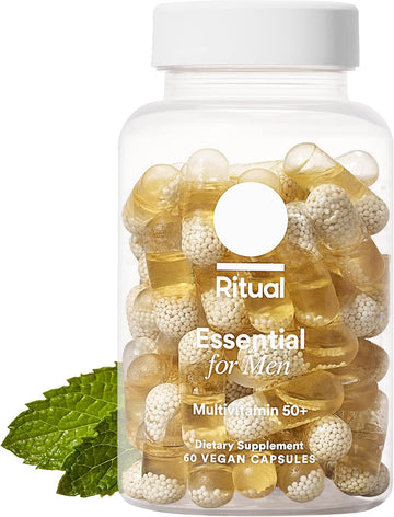 Ritual Multivitamin For Men 50+, Vegan, With Zinc, Vitamin A And D3 For Immune Function Support*, Omega-3 Dha, B12, K2, Gluten Free, Non-Gmo, Mint Essenced, 30 Day Supply