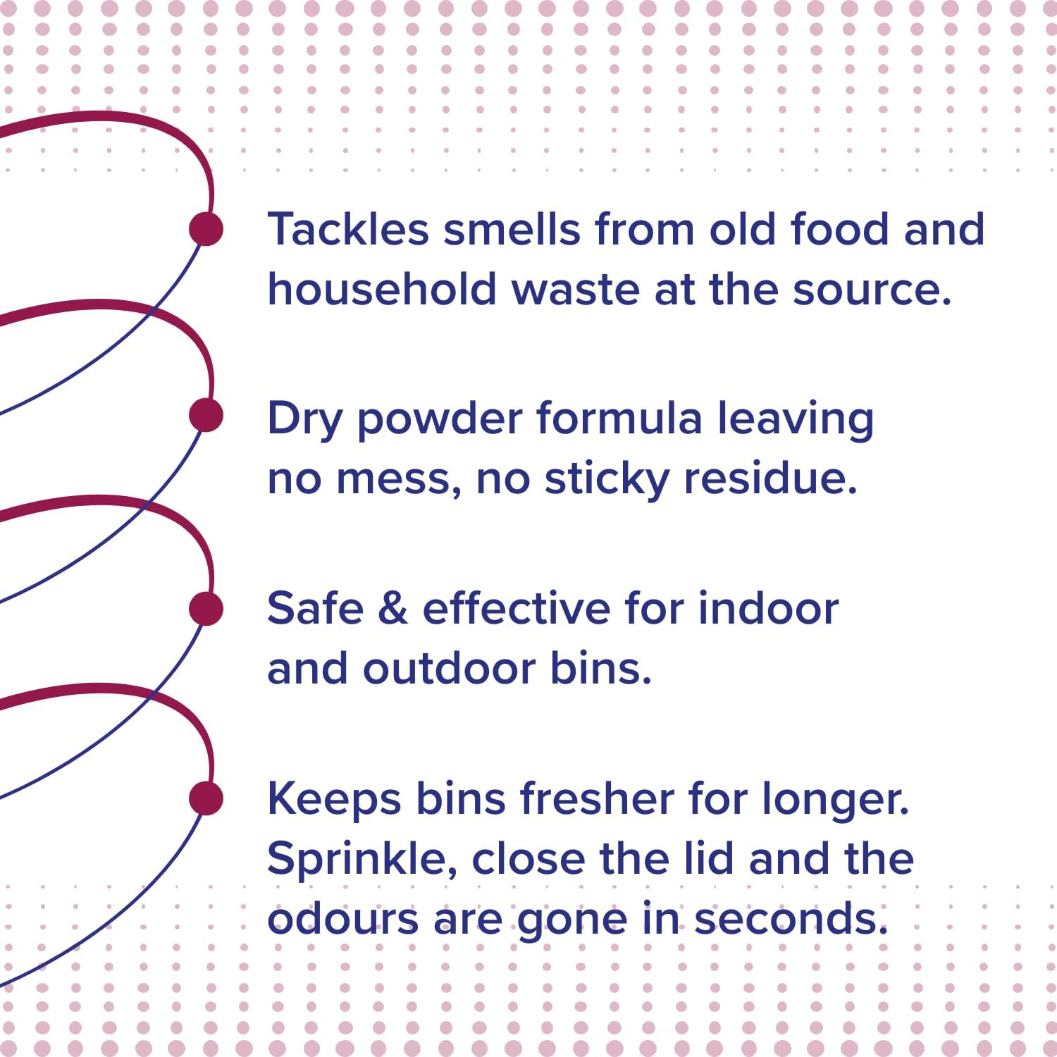 Neutradol Dustbin Odour Destroyer, Bin Freshener Deodorising Powder, Odour Eliminator For Indoor & Outdoor Bins, Raspberry Lime Crush, Multipack Of 3 X 350G