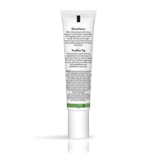 Peptide Eye Gel – Minimize Lines & Brighten Eye Area – Dark Circles Under Eye Care with Peptides, Plant Stem Cells, Hyaluronic Acid, 0.5 fl oz