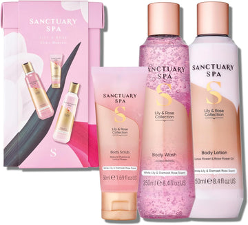 Sanctuary Spa Lily & Rose Collection Gift Set, Vegan, Gift For Women, Gift For Her, Womens Gift Sets