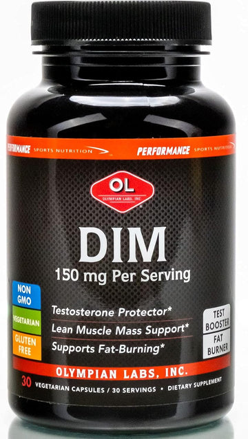 Olympian Labs Dim 150Mg - Dim Diindolylmethane Supplement Capsules Supporting Hormone Balance, Clear Skin, Pcos, & Aid In Fitness Regimes And Bodybuilding - 30 Capsules (30 Day Supply)