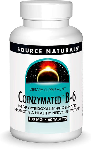Source Naturals Coenzymated B-6, 100 Mg Brain, Heart And Pms Support - 60 Tablets