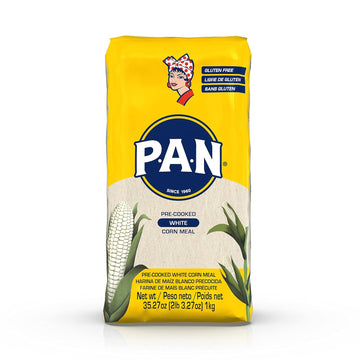 P.A.N. White Corn Meal β Pre-Cooked Gluten Free And Kosher Flour For Arepas (2.2 Lb/Pack Of 1)