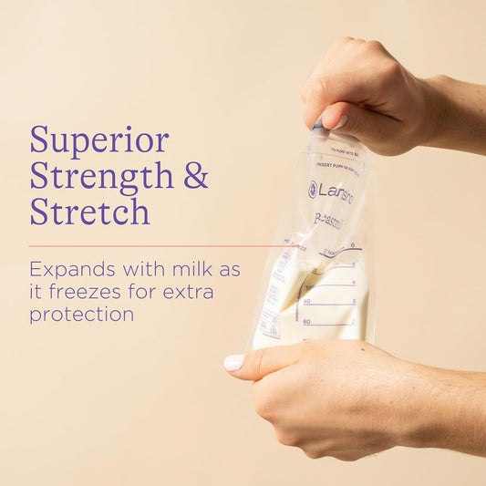 Lansinoh Breastmilk Storage Bags, 200 Count, Breast Milk Storage Bags For Feeding, Baby Essentials, 6 Oz. + Lansinoh Stay Dry Disposable Nursing Pads, Soft And Super Absorbent Breast Pads, 200 Count