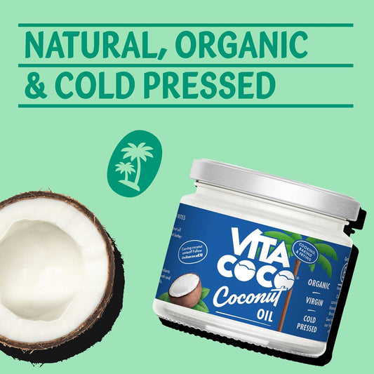 Vita Coco Organic Coconut Oil 250 Ml, Extra Virgin, Gluten Free, Use As Cooking Oil, Skin Moisturiser Or Hair Shampoo