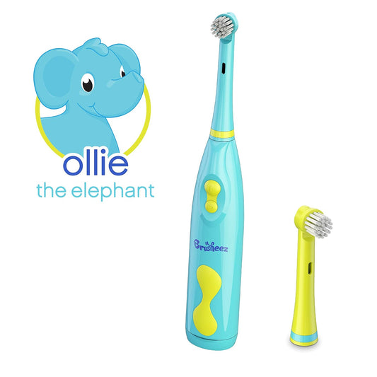 BrusheezĀ® Electronic Toothbrush Replacement Brush Heads 2 Pack (Ollie The Elephant)