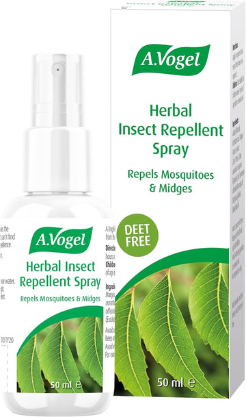 A.Vogel Neem Insect Repellent Spray | Made From Neem Seed Extract | Deet-Free Herbal Repellent For Insects Such As Midges, Mosquitos & Flies | 50Ml