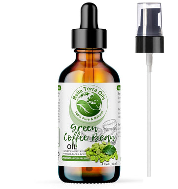 Bella Terra Oils - Green Coffee Bean Oil 4oz - Unveiling the Nutritional Treasure of Coffee Seed Oil, Ideal for Skin Hydration and Vitality