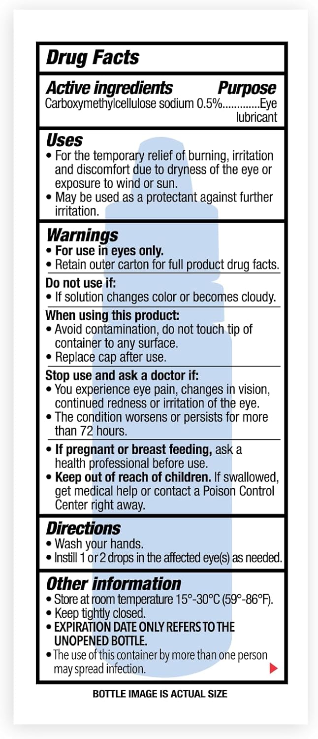 The Relief Products Gentle Eyes Lubricant Eye Drops - 100% Natural Active Ingredients - For Soothing Irritated, Scratchy, Tired, And Dry Eyes - 0.5 Flz Oz : Health & Household