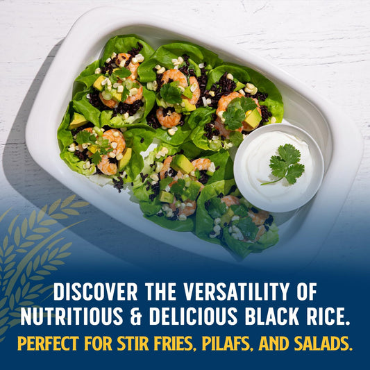 Lundberg Black Pearl Rice, Regenerative Organic Certified – Full-Bodied Black Rice, Responsibly Grown In California, 16 Oz