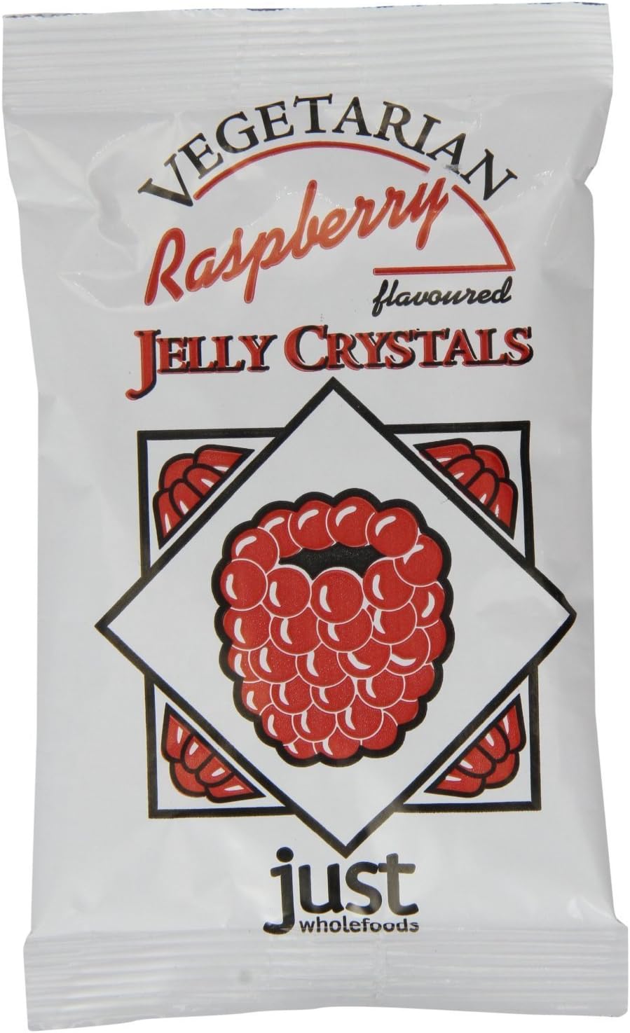 Raspberry Jelly Crystals With Sugar (Just Wholefoods) 85G