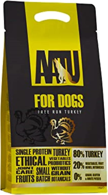 Aatu 80/20 Complete Dry Dog Food, Turkey 1.5Kg - Dry Food Alternaitve To Raw Feeding, High Protein. No Nasties, No Fillers29120.0