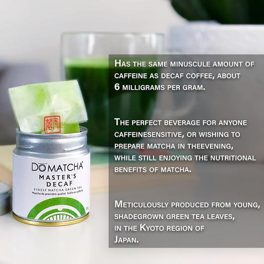Domatcha, Master'S Decaf Matcha Powder, Authentic Japanese Green Tea, Ceremonial Grade, 30G