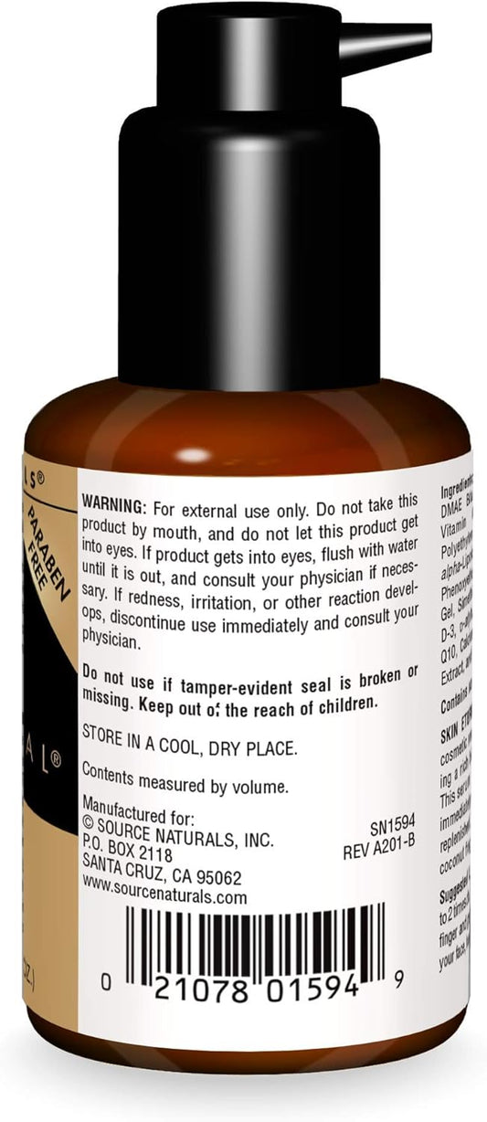 Source Naturals Skin Eternal Dmae Serum - Paraben Free, Supports Soft & Replenished Skin - 1.7 Fluid Oz