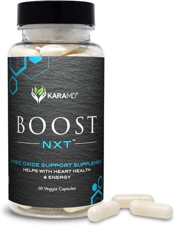Karamd Boost Nxt | Nitric Oxide Booster Supplement | Natural L-Citrulline & L-Arginine Amino Acids | Improve Energy, Muscle Building & Performance | Non-Gmo, Gluten Free & Vegan Friendly (30 Servings)