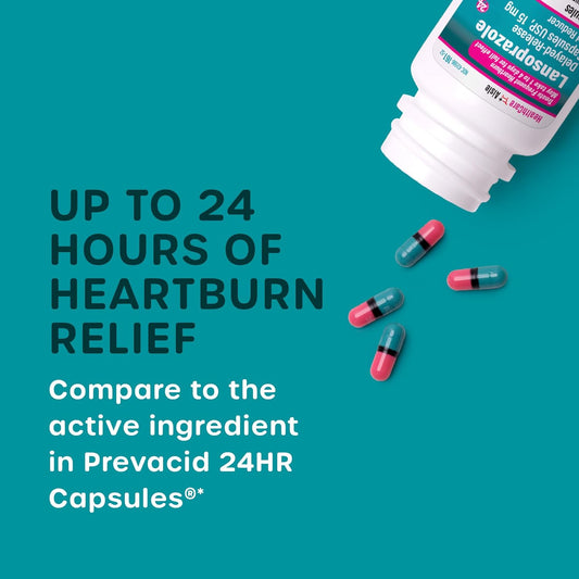Healthcareaisle Lansoprazole 15 Mg  42 Delayed-Release Capsules  Acid Reducer, Treats Frequent Heartburn