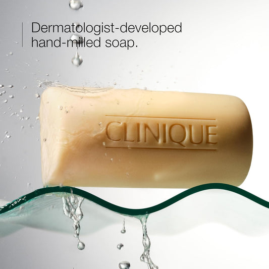 Clinique 3-Step Bar Soap Facial Cleanser For Dry Combination To Oily Skin Types | Gently Cleansing + Non-Drying