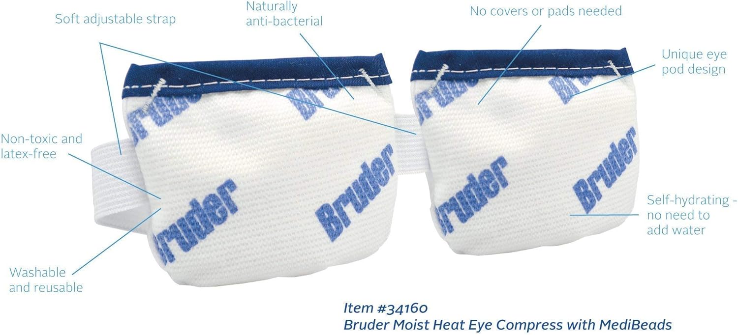 Bruder Dry Eye Care Bundle (Moist Heat Eye Compress/Hygienic Eyelid Sheets) : Beauty & Personal Care