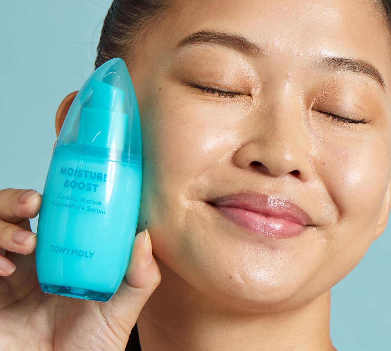 Tonymoly Moisture Boost Serum, Cooling Marine Concentrate With Chlorella & Seaweed, Hydrating, Mosturizer, 3 Oz