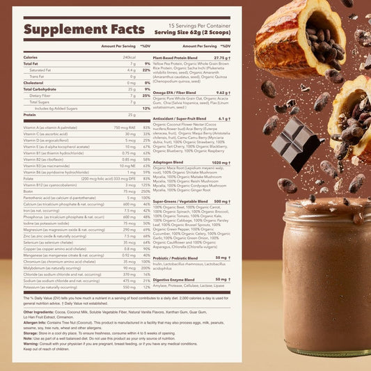 KaāChava All-In-One Nutrition Shake Blend, Chocolate, 85+ Superfoods, Nutrients & Plant-Based Ingredients, 26G Vitamins And Minerals, 25G Plant-Based Protein, 2Lb