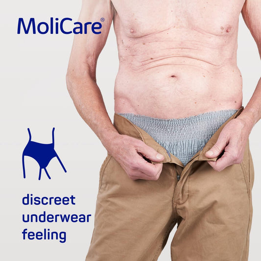 Molicare Premium Men Pants, Discreet Usage For Bladder Weakness Specially For Men, Aloe Vera, 7 Drops, Size M, Pack Of 8