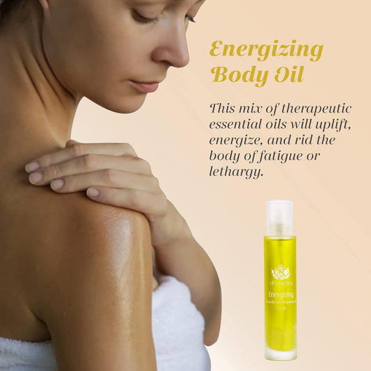 Shankara Energizing Body Oil For All Skin Types With Almond, Hazelnut And Juniper Berry – Perfect Moisturizing Body Oil Shimmer For Stress Relief, Detoxification And Rejuvenation (100 Ml/1 Bottle)
